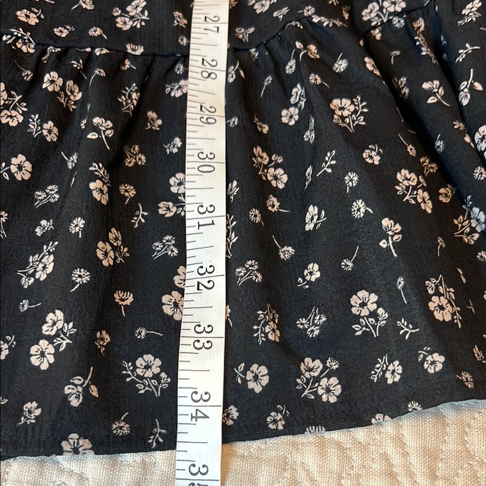 Buffalo Women’s Size Small Petite Black Botanical Floral Long Sleeve Dress New - Picture 9 of 9